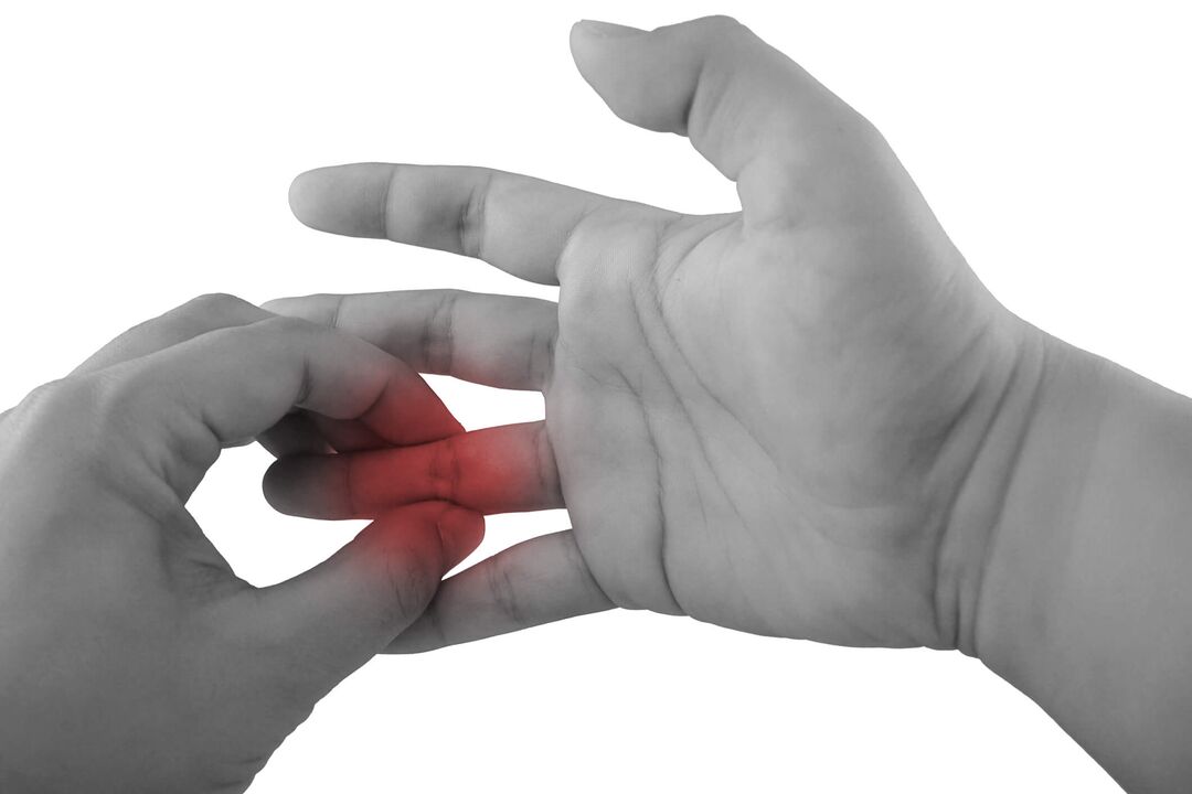 inflammation of the finger joints as a cause of pain