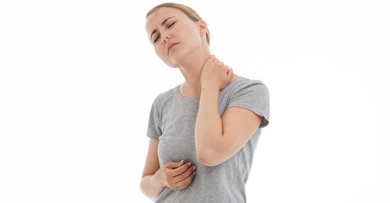 The girl was sick in her neck
